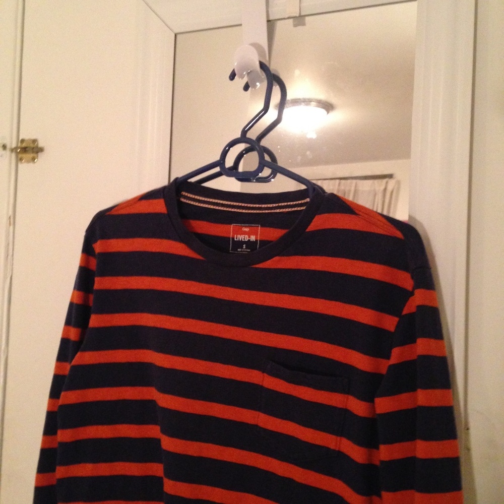 GAP Long Sleeved Striped Lived-In Shirt